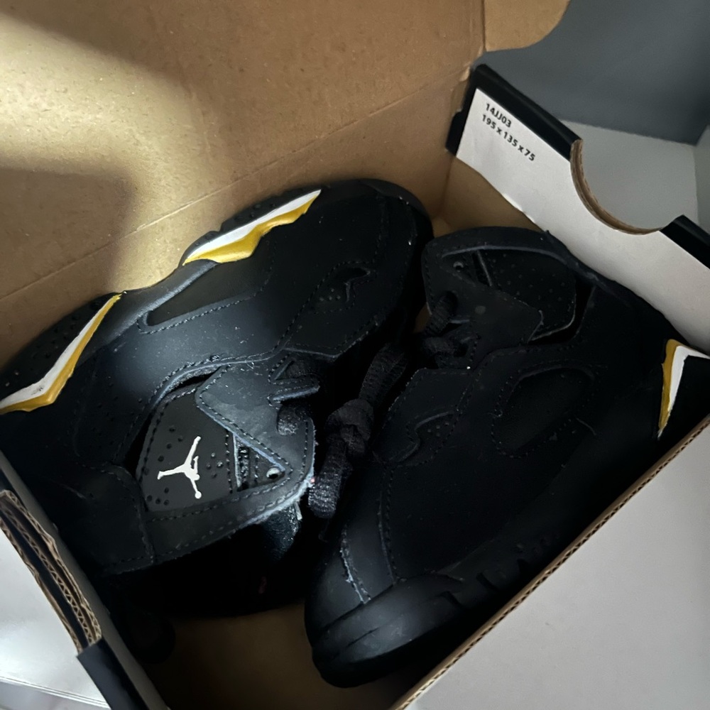 Jordan Black and Yellow High-Top Sneakers